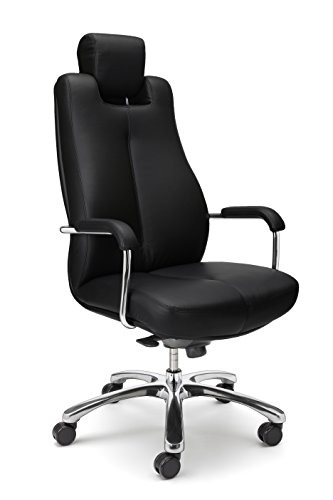 Nowy Styl Sonata-Xxl Chefdrehsessel, Lederimitat, Schwarz, 72.5 x 72.5 x 135 cm von Nowy Styl