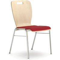 Nowy Styl Besucherstuhl Wing II, Holzschale, 4-Fuß-Gestell, Griffloch, Polstersitz, Buche Mainau Birch/rot Nowy Styl Besucherstuhl Wing II, Holzschale, 4-Fuß-Gestell, Griffloch, Polstersitz, Buche Mainau Birch/rot von NowyStyl