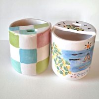 Personalisierter Reisebecher, Handgefertigte Keramik To-Go-Tasse, Kaffeebecher Zum Mitnehmen, Keramikkaffeetasse, To-Go-Becher, Schnabeltasse von NoxCeramicAtelier
