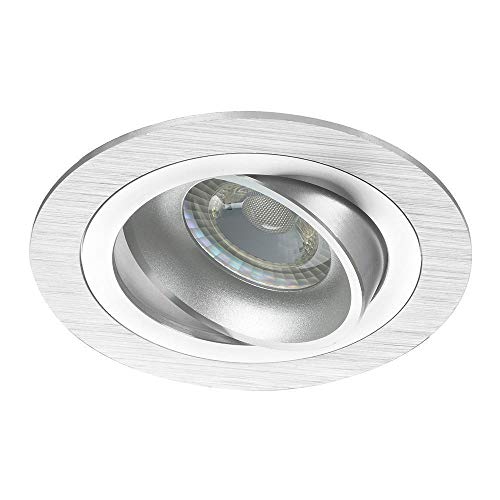 Noxion Einbau Spot Logic MR16 schwenkbar Aluminium | Ausschnitt 80mm - GU10 Sockel von Noxion