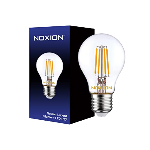 Noxion Lucent Fadenlampe LED E27 Birne Klar 4.5W 470lm - 827 Extra Warmweiß | Ersatz für 40W von Noxion