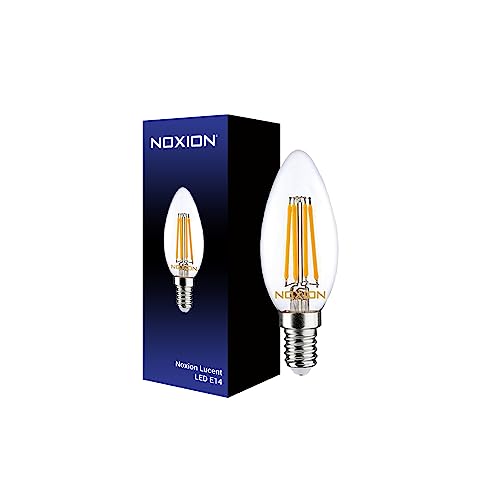 Noxion Lucent LED E14 Kerze Fadenlampe Klar 4.5W 470lm - 827 Extra Warmweiß | Dimmbar - Ersatz für 40W von Noxion