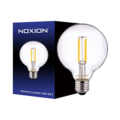 Noxion Lucent LED E27 Globe Fadenlampe Klar 95mm 7.3W 806lm - 827 Extra Warmweiß | Ersatz für 60W von Noxion