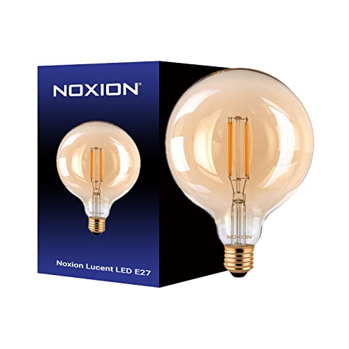 Noxion Lucent LED E27 Globe Fadenlampe Messing 125mm 7.2W 630lm - 822 Extra Warmweiß | Ersatz für 60W von Noxion