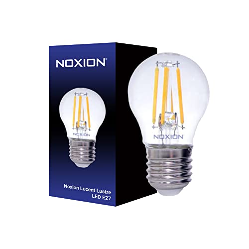 Noxion Lucent Lustre LED E27 Kugel Fadenlampe Klar 4.5W 470lm - 827 Extra Warmweiß | Dimmbar - Ersatz für 40W von Noxion