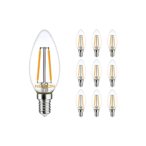 Noxion Mehrfachpackung 10x Lucent LED E14 Kerze Fadenlampe Klar 2.5W 250lm - 827 Extra Warmweiß | Dimmbar - Ersatz für 25W Noxion Mehrfachpackung 10x Lucent LED E14 Kerze Fadenlampe Klar 2.5W 250lm - 827 Extra Warmweiß | Dimmbar - Ersatz für 25W von Noxion