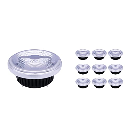 Noxion Mehrfachpackung 10x Lucent LED-Spot G53 AR111 12W 600lm 40D - 927 Extra Warmweiß | Höchste Farbwiedergabe - Ersatz für 50W von Noxion