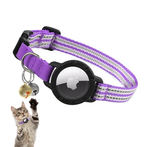 Airtag Katzenhalsband, Reflektierend Katzenhalsbänder mit Apple Air Tag Halter, Leichtes Elastisches Sicherheits Katzen, Katzen GPS Tracker Halsband für Mädchen, Jungen, Katzen Airtag Katzenhalsband, Reflektierend Katzenhalsbänder mit Apple Air Tag Halter, Leichtes Elastisches Sicherheits Katzen, Katzen GPS Tracker Halsband für Mädchen, Jungen, Katzen von NozlaID