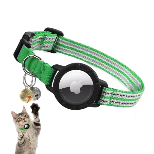 Airtag Katzenhalsband, Reflektierend Katzenhalsbänder mit Apple Air Tag Halter, Leichtes Elastisches Sicherheits Katzen, Katzen GPS Tracker Halsband für Mädchen, Jungen, Katzen Airtag Katzenhalsband, Reflektierend Katzenhalsbänder mit Apple Air Tag Halter, Leichtes Elastisches Sicherheits Katzen, Katzen GPS Tracker Halsband für Mädchen, Jungen, Katzen von NozlaID