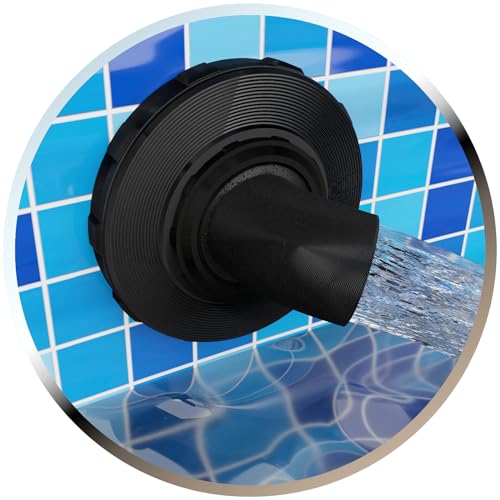 Nozzleboss drehbare Pooldüse 360° drehbar, Einlaufdüse 87mm kompatibel mit Intex Bestway Pools (Schwarz) von Nozzleboss