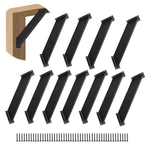 12 Stück 45-Grad-Winkel-Stützhalterung, Pergola-Set, robuste Anschlüsse für 10,2 x 10,2 cm (tatsächlich: 8,9 x 8,9 cm), für Holzkonstruktionen wie Pavillons, Baumhäuser, Kabinen und Terrassensets. von Nrspp