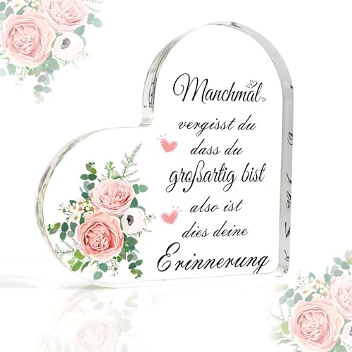 Beste Freundin Geschenke Für Frauen Spirituelle Geschenke Abschiedsgeschenk Kollegen Motivationsgeschenke Herzförmiges Acrylplakette Geschenk Für Schwester Ruhestand Geschenk Weihnachtsgeschenke von Nsetriu
