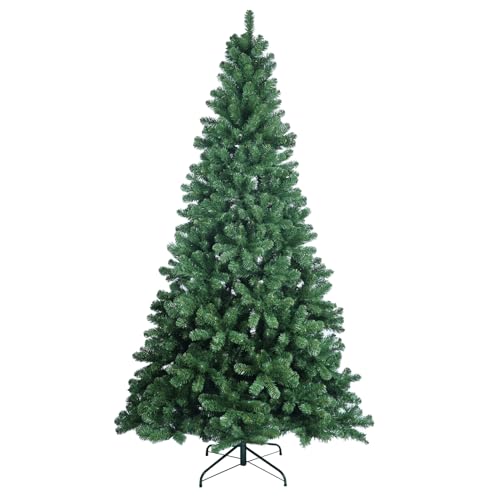183cm/6ft künstlicher Weihnachtsbaum mit 820 Spitzen, PVC-Weihnachtsdekoration, Tannenbaum künstlich mit stabilem Metallständer, automatische Ausbreitung/Nahaufnahme Christmas Tree, Grün von NsiBan