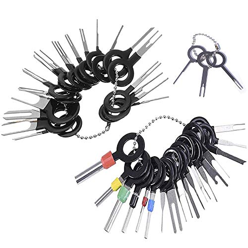 Nsiwem 39 Stück KFZ Kabel Stecker Ausbau Werkzeug Nadelentferner Aus Edelstahl Terminal Removal Tools Crimpverbinder Pin Abzieher Kit Entriegelungswerkzeug Kabel für Flach- und Rundsteckkontakte von Nsiwem