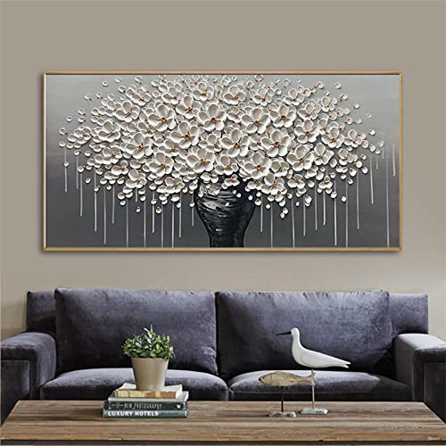 Große Größe Abstrakte Goldbaum Blume Leinwand Gemälde Poster Minimalismus Wandkunst Bild Moderne Wohnzimmer Dekoration (75x150cm)28×55inch Rahmenlos von Nsodinevus