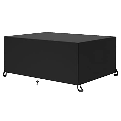 Nsodinevus Gartenmöbel Abdeckung, 200x180x75cm Gartentisch Schutzhülle Multi Größe, 420D Oxford Abdeckplane Gartenmöbel, Wasserdicht Winddicht UV-Beständiges für Gartentische Möbelsets Schwarz von Nsodinevus