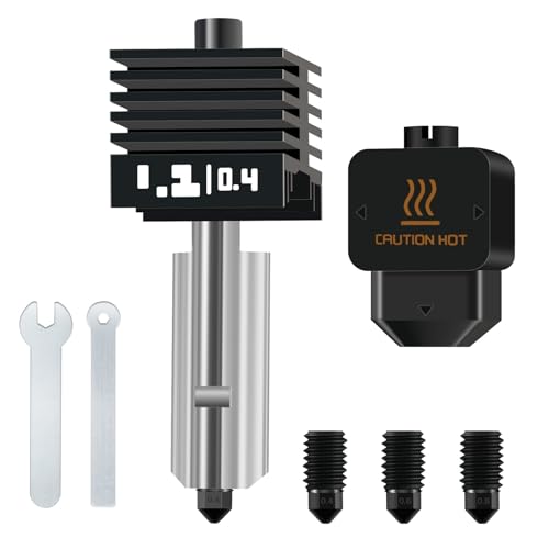 Nssnlur H2S H2D Hotend mit 1Pcs 0.4, 0.6, 0.8mm Hardened Steel Nozzle, Hot End Kit Extruder Gehärtete Stahldüse für Bambulab H2S/H2D/H2D Combo/A1/A1 Mini 3D Drucker Extruder Nssnlur H2S H2D Hotend mit 1Pcs 0.4, 0.6, 0.8mm Hardened Steel Nozzle, Hot End Kit Extruder Gehärtete Stahldüse für Bambulab H2S/H2D/H2D Combo/A1/A1 Mini 3D Drucker Extruder von Nssnlur