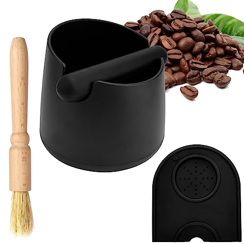 Abklopfbehälter für Siebträger und Kaffee Tamper Matte Silikon mit Reinigungsbürste Knock Box Espresso Abschlagbox mit Abnehmbarer Klopfstange Tampermatte Zubehör Zum Kaffeesatz Sammeln & Recyceln Abklopfbehälter für Siebträger und Kaffee Tamper Matte Silikon mit Reinigungsbürste Knock Box Espresso Abschlagbox mit Abnehmbarer Klopfstange Tampermatte Zubehör Zum Kaffeesatz Sammeln & Recyceln von Nswayy