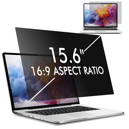 Nsyee Blickschutzfilter Blickschutzfolie für 15,6 Zoll Laptop, Sichtschutzfolie Laptop Sichtschutz Abnehmbarer Anti Blaulicht Sichtschutzfilter, Privacy Filter Blendschutz 15,6 Zoll 16:9(345 x 194 mm) von Nsyee