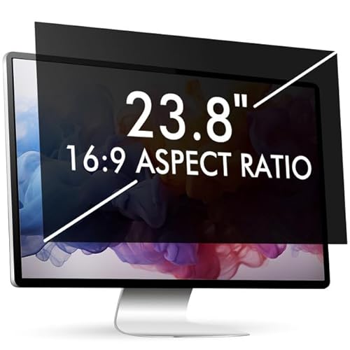 Nsyee Blickschutzfilter Blickschutzfolie für 23,8 Zoll Monitor, Sichtschutzfolie Computer Sichtschutz Abnehmbarer Anti Blaulicht Sichtschutzfilter Privacy Filter Blendschutz, 16:9 (528 x 297 mm) von Nsyee