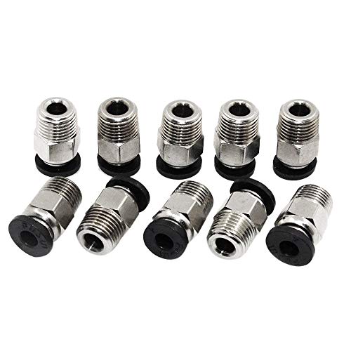 Ntcpefy Pc4-M10 Stecker Gerade Pneumatische Pefe Rohr Für Stecker Bowden Extruder Drucker (Packung Mit 10 Stücke) von Ntcpefy