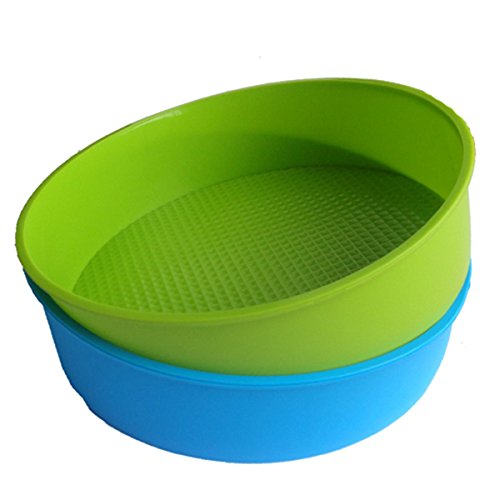 Ntcpefy Silikon Form Back Formen 26Cm /10 Runde Kuchen Form Back Form Blaue Und Grüne Farben Sind Zufällig von Ntcpefy