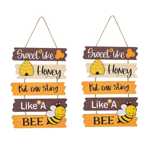 Ntcpefy Typ A Haustürdekoration, Bee Kindness Bee Happy Thanksgiving Biene Willkommensschild Haustürdekoration von Ntcpefy