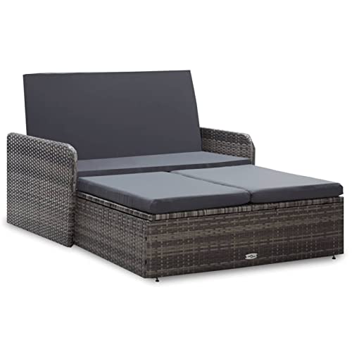 Yolola Gartensofa 2-Sitzer mit Stauraum Rattan Balkonsofa Rattansofa Gartensofa mit Liegefunktion Couch Terrasse Gartenbank Balkon Couch Balkon Lounge Klein Sofa Set - Sessel mit Hocker Grau Yolola Gartensofa 2-Sitzer mit Stauraum Rattan Balkonsofa Rattansofa Gartensofa mit Liegefunktion Couch Terrasse Gartenbank Balkon Couch Balkon Lounge Klein Sofa Set - Sessel mit Hocker Grau von Ntiibcuy