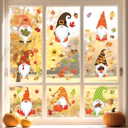 95 Stück Fensterbilder Herbst, 8 Blatt Thanksgiving Herbstdeko Fenster, Fensteraufkleber Herbst Selbstklebend, Herbstdeko Fenster Aufkleber doppelseitig, wiederverwendbar, für Kinderzimmer Cafe 95 Stück Fensterbilder Herbst, 8 Blatt Thanksgiving Herbstdeko Fenster, Fensteraufkleber Herbst Selbstklebend, Herbstdeko Fenster Aufkleber doppelseitig, wiederverwendbar, für Kinderzimmer Cafe von Ntwdby