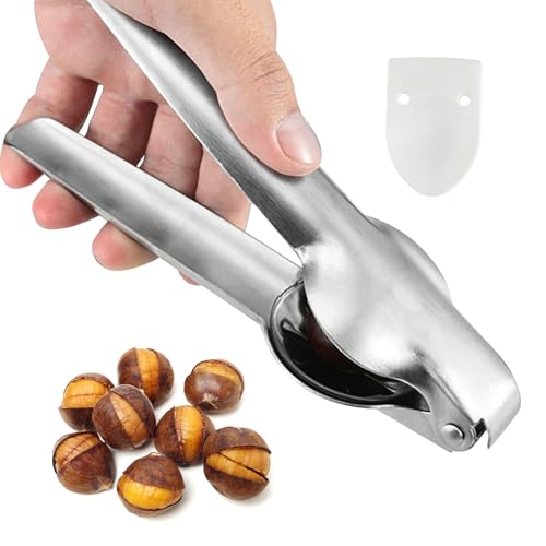 Kastanien Clip, Maronizange, Kastanienöffner, Kastanie Schneider, Chestnut Opener Cutter, Edelstahl Kastanie Schneider, Küchengeräte Trockenobst Öffner für Walnüsse, Kastanien, Nüsse von Ntwdby
