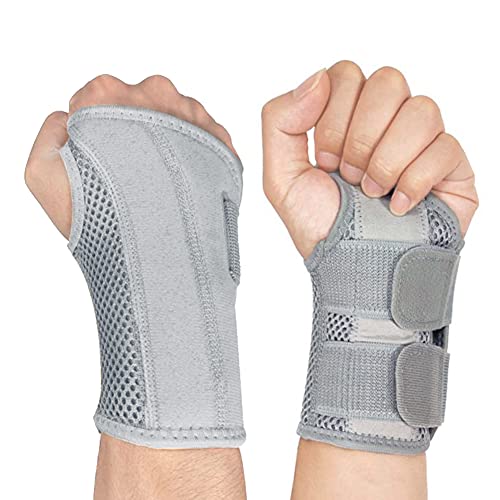 NuCamper Atmungsaktive Handgelenkstütze Handgelenk Bandage Mit Metallschiene-Stabilisator Männer Frauen Handgelenkbandage Verstellbare Handgelenkschiene für Arthritis, Sehnenentzündung, Verstauchung von NuCamper