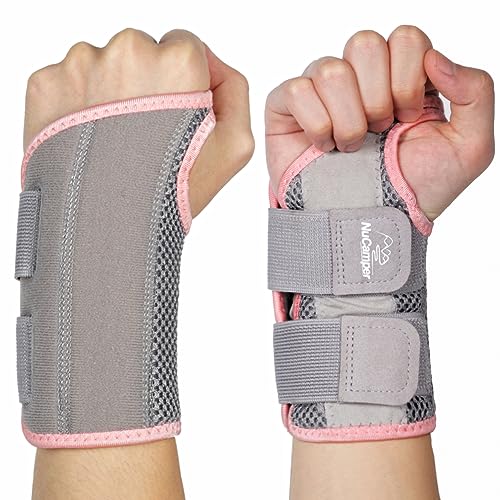 NuCamper Atmungsaktive Handgelenkstütze Handgelenk Bandage Mit Metallschiene-Stabilisator Männer Frauen Handgelenkbandage Verstellbare Handgelenkschiene für Arthritis, Sehnenentzündung, Verstauchung von NuCamper