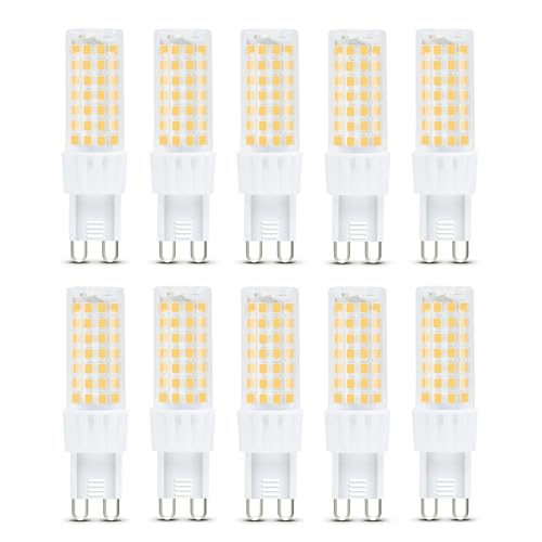 NuLoXx 10er Pack LED Stiftsockellampe G9 6,0W/840 Keramik 220-240V, 4000K neutralweiß, 600 Lumen, ersetzt 60W, 360° Abstrahlwinkel, 25.000 Stunden von NuLoXx