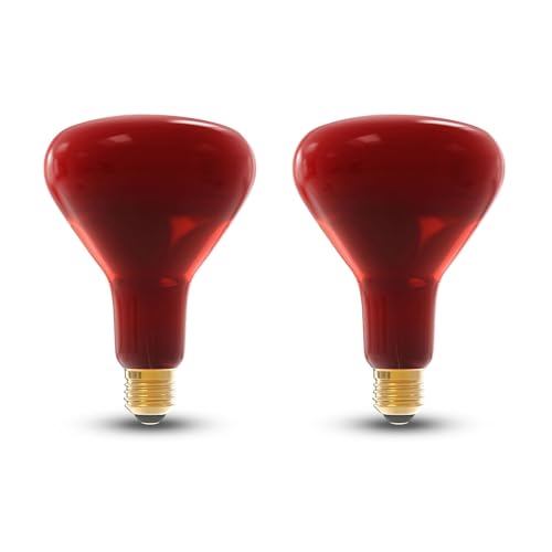NuLoXx 2er Pack Infrarot Wärmelampe R125 250W E27 rot, 220-240V, Wäremlampe für Tiere wie Reptilien, Tieraufzucht von NuLoXx