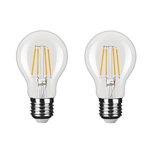 NuLoXx 2er Pack LED Filament Bulb A60 E27 8W/827 2700K warmweiß DIMMBAR, 1055 LM, AC 220-240, 360° Abstrahlwinkel von NuLoXx