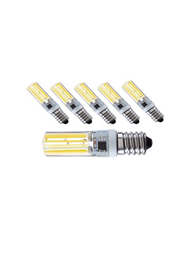 NuLoXx 6er Pack LED Röhrenlampe COB 5W/860 E14 6000K kaltweiß (Tageslicht) 400LM, 360° Abstrahlwinkel, AC 220-240V von NuLoXx