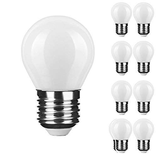 NuLoXx 9er Pack LED Globe Mini G45 matt/frosted/milky E27 4W/827 2700K warmweiß, 400 LM, AC 220-240, 360° Abstrahlwinkel NuLoXx 9er Pack LED Globe Mini G45 matt/frosted/milky E27 4W/827 2700K warmweiß, 400 LM, AC 220-240, 360° Abstrahlwinkel von NuLoXx