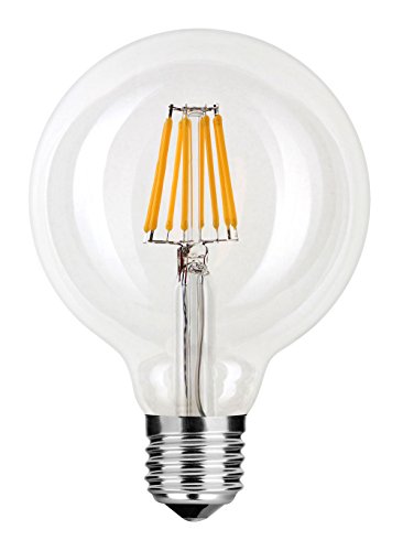 NuLoXx LED Filament Globe G95 8W/827 2.700 Kelvin E27, echtes Warmweiß, 750lm, AC 220-240V, 360˚ Abstrahlwinkel von NuLoXx