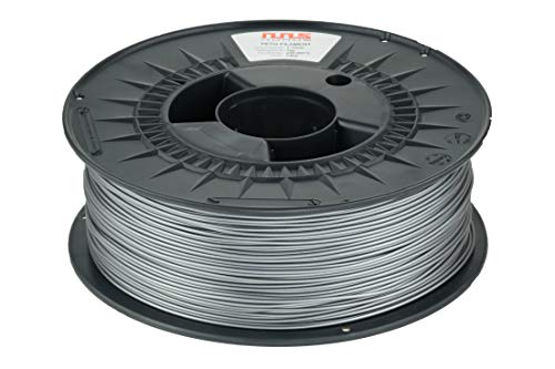 NuNus PETG Filament (1.75mm, silber) Made in Europe Premium Qualität PET 1,75mm Lebensmittelecht Filament geeignet für 3D Drucker und 3D Stift von NuNus