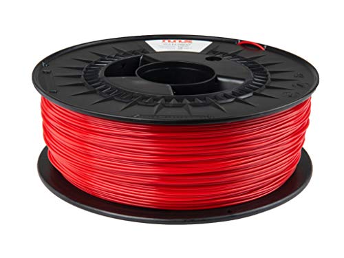 NuNus PETG Filament 1,75mm Filament Made in Europe Premium Qualität PET 1,75mm Polyethylenterephthalat Lebensmittelecht Filament geeignet für 3D Drucker und 3D Stift (1.75mm, feurig rot) von NuNus