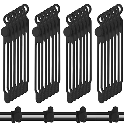 40 Silikon Kabelbinder Wiederverwendbar Verstellbar Silikon Magnet Kabelbinder Mehrzweck Ladekabel Organizer zur Kabeln Befestigung Kabelmanagement (Schwarz) von Nuanchu
