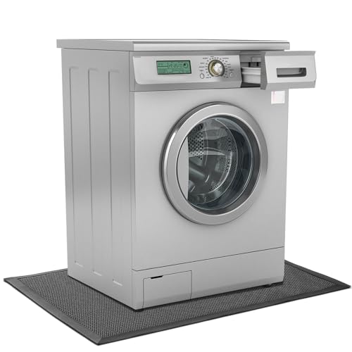 Nuanchu 10 mm x 119,4 x 81,3 cm, extra große und dicke Matte für unter Waschmaschine und Trockner, wasserdichte Bodenpolster, rutschfeste rutschfeste Matte für Bodenschutz, stoßdämpfend von Nuanchu