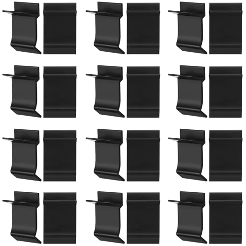 Nuanchu 20 Stück Tischrand-Clips aus Nylon, Terrassentisch-Clips für Glas- und Acryl-Tischplatten 1. 58,4 cm x 0 193 cm Möbelreparatur-Ersatz hilft Tischplatten im Rand zu unterstützen (schwarz) von Nuanchu