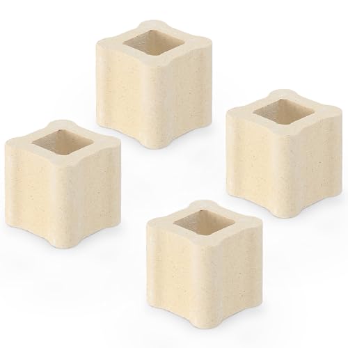 Nuanchu 4 Stück breite Ofenpfosten aus Aluminiumoxid, quadratische Keramik-Regalstützen für Hochtemperaturöfen, stabile Brennpfosten (2,5 x 2,5 cm) von Nuanchu