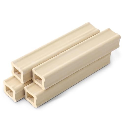 Nuanchu 4 Stück breite Ofenpfosten aus Aluminiumoxid, quadratische Keramik-Regalstützen für Hochtemperaturöfen, stabile Feuerpfosten (2,5 x 15,2 cm) von Nuanchu