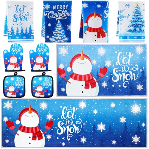 Nuanchu Geschirrtücher, Küchentücher, Teppiche, Ofenhandschuhe und Topflappen, Set mit Schneemann, Bauernhaus-Dekoration für Winter, Weihnachten, Urlaub, Frauen, Mutter, Tochter, Geschenk zum Backen Nuanchu Geschirrtücher, Küchentücher, Teppiche, Ofenhandschuhe und Topflappen, Set mit Schneemann, Bauernhaus-Dekoration für Winter, Weihnachten, Urlaub, Frauen, Mutter, Tochter, Geschenk zum Backen von Nuanchu