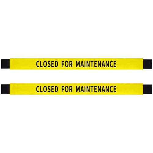 Nuanchu Warnschild "Closed for Maintenance" mit magnetischen Enden, Nylon, Warnschild, 106,7 x 8,9 cm, Gelb, 2 Stück Nuanchu Warnschild "Closed for Maintenance" mit magnetischen Enden, Nylon, Warnschild, 106,7 x 8,9 cm, Gelb, 2 Stück von Nuanchu