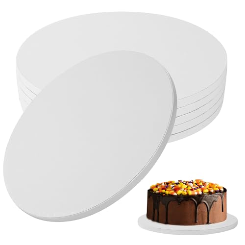Nuangoo 5 Stück Tortenplatte, 30 cm x 12 mm/12 Zoll, wiederverwendbar Cake Board, zum Transportieren von 8-11 Zoll großen Kuchen und Desserts, geeignet für Hochzeiten, Partys(weiß) von Nuangoo
