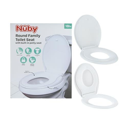 Nuby Family Toilet Seat - Built-in Potty Training Toilet Seat - Fits All Round Toilets - Secure and Wiggle-Free - Easy to Install and Remove Nuby Family Toilet Seat - Built-in Potty Training Toilet Seat - Fits All Round Toilets - Secure and Wiggle-Free - Easy to Install and Remove von Nuby