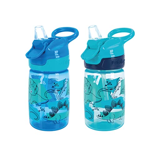 Nuby Incredible Gulp – Becher für Kinder | Auslaufsicher | Tragegriff | 360ml | Dinosaurier-Muster | Ab 18 Monaten | 2er-Pack von Nuby